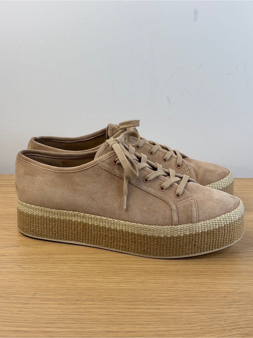 Vince Windell Low-top Oatmeal Colorway Platform Sneakers Woman’s 7